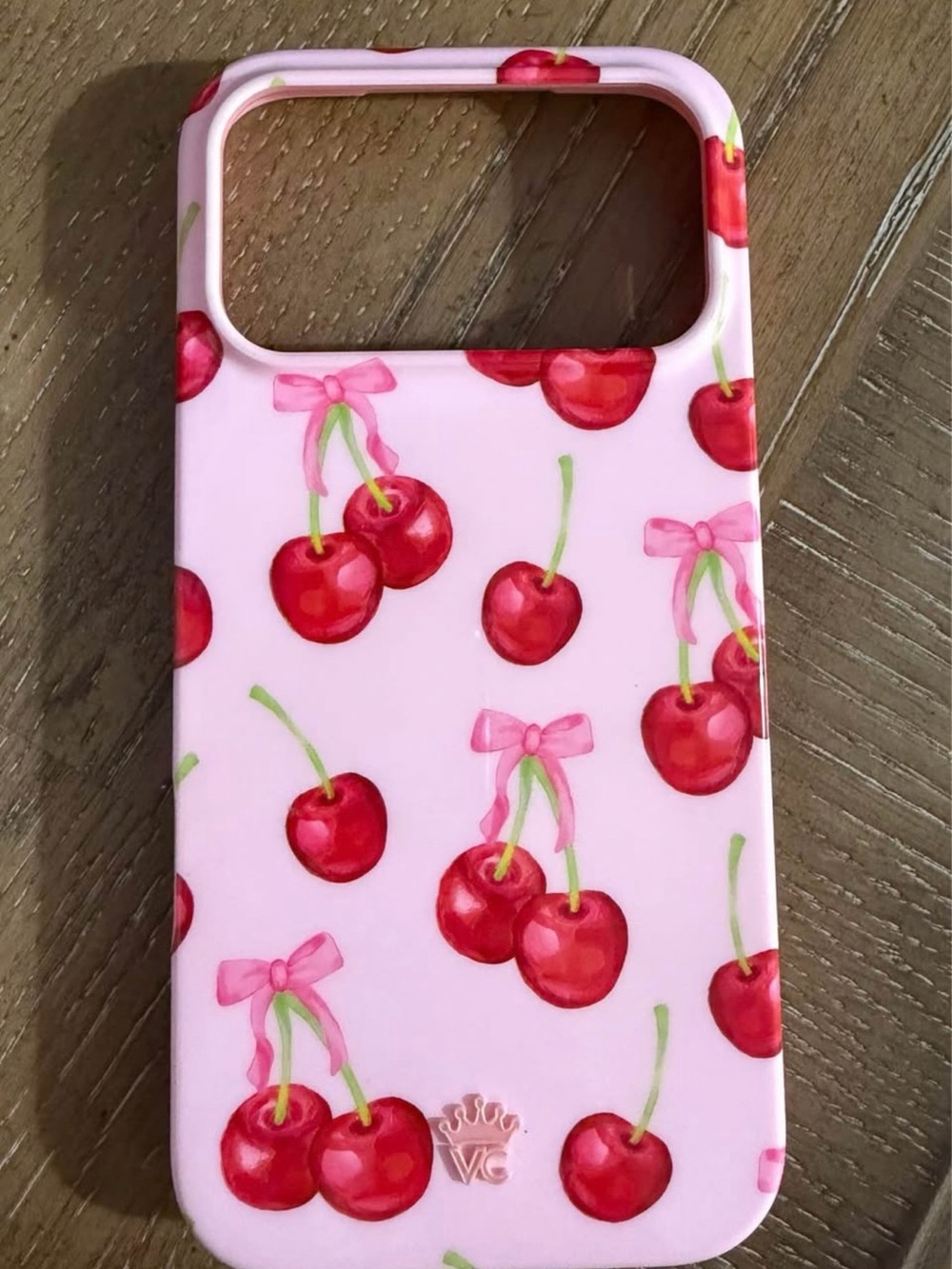 Pink Cherry Pattern Phone Case VELVET CAVIAR iPhone 17 Pro Max